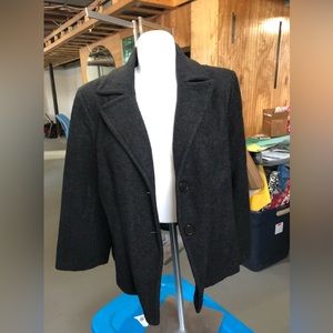 Black jacket plus 1X rayon polyester wool blend Linea by Louis Dell’Olia